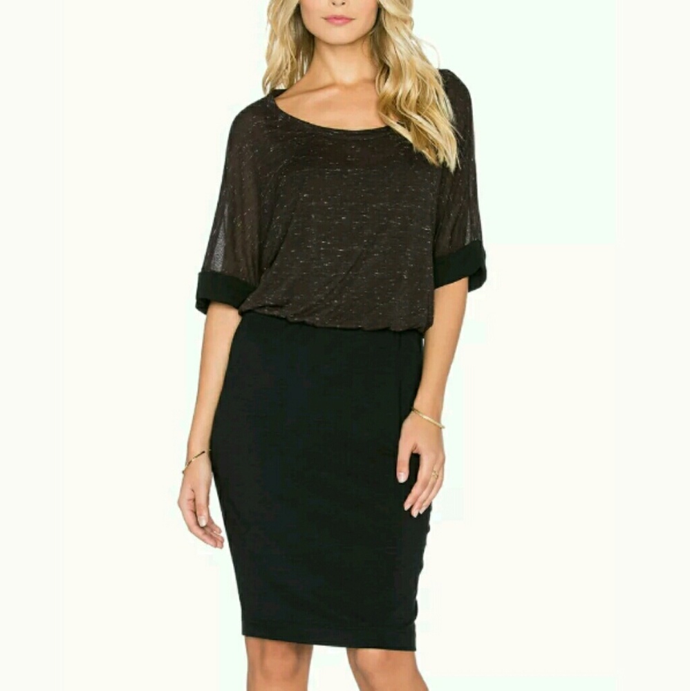 NWT Splendid Dress Heathered Purple & Black L - Picture 1 of 2